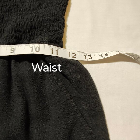 Abercrombie & Fitch Smocked Women's Small Cropped Jumpsuit - Picture 3 of 10